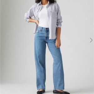 Levi's Light Blue Wide-Leg Jeans